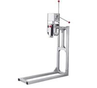 BOOZXCV Churros Maker, Heavy Duty 5L Vertical Manual Churro Maker, Stainless Steel Latin Fruit Doughnut Filling,with 6 Nozzles and L-Shaped Working Stand (3L)