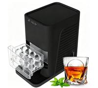 BOOZXCV Clear Ice Ball Maker for Cocktails, 2'' Spherical Ice Machine with Auto Self-Cleaning, Crystal Clear Ice Ready in 55 Mins, Perfect for Whiskey and Bourbon