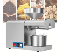 BOOZXCV Cold, Hot Press Automatic Electric Oil Maker for Home Commercial, 820w Seeds Nuts Oil Expeller Press Mill, Stainless Steel Household Oil Maker