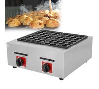 BOOZXCV Commercial Mini Dutch Pancake Maker, Dutch Pancake Baker Machine, Non-stick Dorayaki Maker, Dutch Poffertjes Grill, Stainless Steel, Breakfast, Snacks, Desserts,B (B)