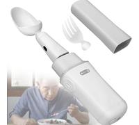 BOOZXCV Fixed Spoon and Fork with Intelligent Self-stabilization, Adaptive Utensil for Essential Tremor and Parkinson's Disease Visualization Tremor Record, Assisted feeding