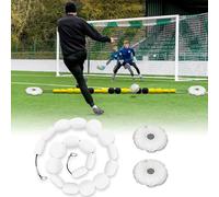 BOOZXCV Goalkeeper Training Equipment - 2.5m Single Line Deflector for Reflex & Agility Training with Water Bags - Essential Soccer Training Aids (White)