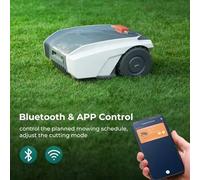 BOOZXCV Home and Garden Robotic Lawnmower with GPS Path Planning, APP Control, Cuts Up to 1500 sq m,Multiple Zones Capability, Custom Mowing, Self-Charging, IPX5