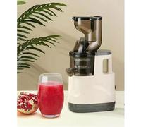 BOOZXCV Household Electric Juicer, Multifunctional Juice Dregs Separation Small Juicer Large Slow Juicer Pure Juice Efficiency 95% + 150W Copper Motor,Black (White)