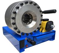 BOOZXCV Hydraulic Hose Crimping Machine, Manual Crimper with 7 Sets of Dies, Crimps Single and Double Braided Hose Assemblies, Compatible with 0.24" - 1" Hose