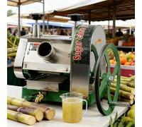 BOOZXCV Manual Sugar Cane Juice Machine/Sugar Cane Press Juicer Machine - 63mm Wide Mouth, Adjustable Handle, No Peeling Needed, All Stainless Steel Construction, Sealed Juice Separation