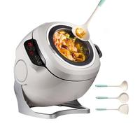 BOOZXCV Multifunctional Cooking Machine, Automatic Wok Fried Rice Machine - Timer Within 8 Hours, Drum Cooking Machine - 360 ° Rotation, 3 Adjustable Gears - Soup Spoon, Colander, Spatula