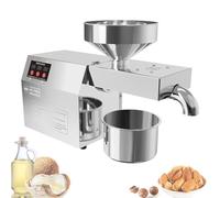 BOOZXCV Oil Press Extractor Machine Cold, Hot Press Automatic Electric Oil Maker for Home Commercial, 820w Seeds Nuts Oil Expeller Press Mill, Stainless Steel Oil Maker