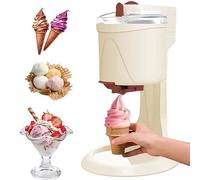 BOOZXCV Soft Serve Ice Cream Machine, Home DIY Kitchen Automatic Mini Fruit Yogurt Ice Cream Maker Soft Serve Ice Cream Machine, Healthy, Simple Push