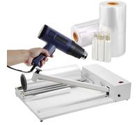 BOOZXCV Tabletop Wrap Sealing Cutting Device,Manual Heat Shrink Film Packaging Machine,9 Adjustable Temperature,45cm/17.7" (30cm)