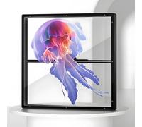 BOOZXCV WiFi Holographic Fan Projector - 576 HD LED Portable Hologram Display for 3D Advertising & Animation, for Events & Marketing (56cm)