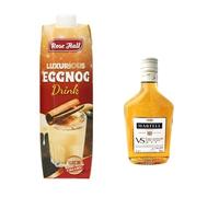 Boozy 1 Litre Eggnog Kit- Eggnog 1 1Litre & Alcohol (Martell VS Cognac 200ml)
