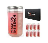 Boozy Peach On The Beach Cocktail Cans, With Sparkle, Ready To Drink, x8, 200ml