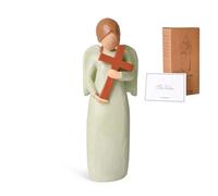 Boozyer Angel Figurines with Cross, Praying Angel Sculpture Figurine for Gifts Home Decoration, Sympathy Cross Resin Angel Statues Christian Home Decor Gifts for Women