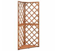 Bopdu Corner Trellis Plant Trellis Wooden Trellis Garden Trellis Corner Trellis for Climbing Plants Patio Corner Planter Wooden Planter Outdoor Flowers Planter 50x50x145 cm Solid Fir Wood