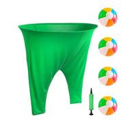 BOPELMALLS Granny Pants Yard Game,Giant Granny Pants Hula Hoop Game,with 4 Bouncy Balls and 1 Air Pump, for Family Reunions, Birthdays, and Various Outdoor Activities (Green)