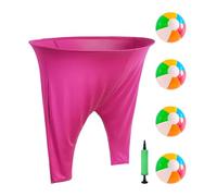 BOPELMALLS Granny Pants Yard Game,Giant Granny Pants Hula Hoop Game,with 4 Bouncy Balls and 1 Air Pump, for Family Reunions, Birthdays, and Various Outdoor Activities (Pink)