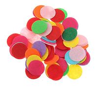 bopely 100pcs Felt Circles Felt Pads Mixed Color Felt Circle for Diy Sewing Handcraft Needlework Supplies Accessories