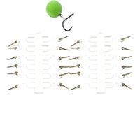 bopely 24 Pcs Carp Boilie Bait Spike for Carp Fishing Sting Pin with Clear Rubber Corn Ronnie Hair Rig Carp Feeder Fishing Tackle
