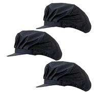 bopely 3pcs Elastic Chef Hat Kitchen Cooking Hat Breathable Food Service Mesh Chef Cap