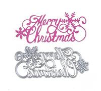 bopely Christmas Die Cuts, Merry Christmas Metal Cutting Stencils Template Diy Invitation Card Scrapbook Embossing Craft Card Making