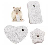 bopely Hamster Molar Stone, 3 Pcs Mineral Teeth Grinding Stone Rabbit Calcium Chew Toy Small Pets Teeth Grinder for Chinchilla Rat