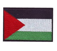 bopely Palestine Flag Patch 1pc Embroidered Military Morale Emblem Badges Applique Fastener Hook and Loop for Clothing Bag