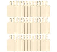 Bopfimer 36 Pcs Wooden Mini Cutting Board with Handle Unfinished Wood Craft Mini Charcuterie Boards Paddle Blank Chopping Board