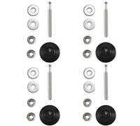 Bopfimer 4X Push Button Quick Release Car Hood Pin Lock Bumper Black