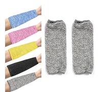 Bopfimer 5 Pair Cut and Burn Sleeves Arm Protection Sleeves Forearm Protectors for Thin and Bruising, 21CM