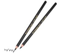 Bopfimer Ceramic Professional Hand-Painted Colored Pencils for Pottery and Ceramic Decoration, Underglaze Primer Pencils, 17cm, Black, 2 Pcs (Oil-Based)