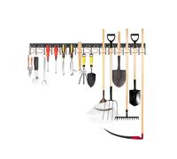 BOPIES Wall-Mounted Storage Hooks, Stable Heavy-Duty Sturdy Rack Black Tools Organizer for Yard Sheds Outdoor