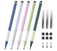 Bopomofo Stylus Pen for Touchscreen,5 PCS 2-in-1 Magnetic Stylus Pen High Sensitivity & Precision Stylus,Extended Pen Body Design,Compatible with All Touch Screens(9 Tips + 3 Magnetic Sheets)