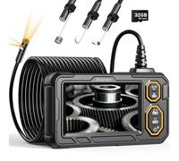 BOPOPO Dual Lens Endoscope Camera with Light, 1080P HD Borescope with 4.3" IPS Screen, IP67 Waterproof Inspection Camera, 16.4ft Cable for Inspection and Repair Work, Photo & Video Support, 32GB Card