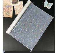 BOPP Holographic Precoated Film 8.6x196.8inch Star Pattern Clear Waterproof Scratch-Proof Thermal Laminating Film Roll Compatible with Laminators for Photos Scrapbooking Card Making DIY Paper Projects