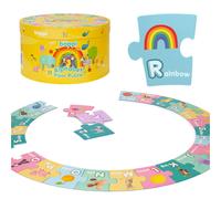 boppi Alphabet Jigsaw Floor Puzzle - 26-Piece ABC Puzzle for Toddlers & Kids Age 3+ | Montessori Early Literacy & Learning Toy (Puzzle Pieces Double as Flash Cards)