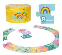 boppi Alphabet Jigsaw Floor Puzzle - Early Literacy Development Kids Jigsaws Age 3 and Up - 26 Pieces Montessori Toddler Puzzles/ABC Flash Cards