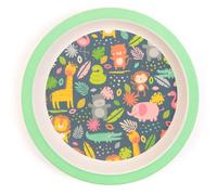 boppi Bamboo 5-Piece Dinnerware Set, Jungle Pattern 2 - Eco-friendly BPA-free dishwasher safe for kids