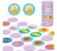 boppi Food Memory Matching Game, 24 Pairs for Children Age 3+ | Inspired by Montessori learning, Durable 100% Recycled Cardboard, Lightweight, Travel-size, Gift-boxed, Colourful themes