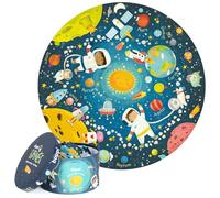 "boppi Round Jigsaw for Kids Space, Planets & Solar System 150 Piece Educational Puzzle Eco-Friendly | 100% Recycled Cardboard | Ages 5+"