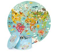 boppi Round World Map Jigsaw Puzzle for Kids, 150 Pieces, Ages 5+