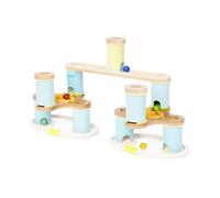 boppi Turn-Track Extension Pack - Montessori STEM Gift for Kids 3+ | Eco-Friendly Bamboo Marble Run Add-On Set with 6 Coloured Marbles