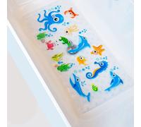 BOPPIE Non-Slip Bath Mat Shower Mats,Anti-Slip-Resistant Tub Mats Bathroom Mat XL Large Bath Mat 89 X 38 CM(Ocean Octopus ZY)