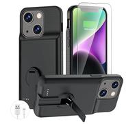 BOPPS Battery Case for iPhone 13/13 Pro/14/14 Pro with Stand【2026 New 】 Powerful 7000mAh Portable Rechargeable Protective Extended Charger Cover for iPhone Charging Case-Black