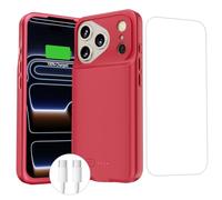 BOPPS Battery Case for iPhone 17 Pro with 【15W Fast】,Real Powerful 8500mAh Portable Charger Case 360°Protection Rechargeable Extended Charging case for iPhone 17 Pro 6.3inch,(Red)