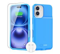 BOPPS for iPhone 16 Battery Case,【2024 Exclusive Edition】 15W Fast 8500mAh Charging Portable Rechargeable Charger Case Cover for iPhone 16 Charging Case-6.1inch,Blue