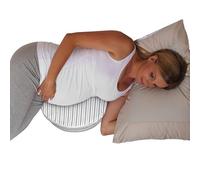 Boppy Pregnancy Pillow Wedge with Cover, Gray Stripe, Belly Support Maternity Wedge, Firm Pregnancy Wedge Pillow for Pregnancy from Line of Pregnancy Pillows for Sleeping, A Pregnancy Must Have