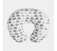 Boppy Premium Pillow Cover, Gray Elephants Plaid, Ultra-Soft Microfiber Fabric in a Fashionable Two-Sided Design, Fits All Nursing Pillows and Positioners