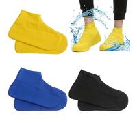 BOPRKTM 3 Pairs Shoe Covers Waterproof Rain Cover Shoes Reusable Rubber Covers Shoes Non-Slip Rain Cover Shoes Rain Overshoes for Rain, Snow Day, Muddy Roads