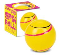 bopster Fidget Toy Spin Ball - Neon Yellow - Luminous Sensory Desk Toy | Stress & anxiety relief sensory spinner, ADHD & autism friendly, premium metal build, smooth spin, pocket-sized, gift boxed